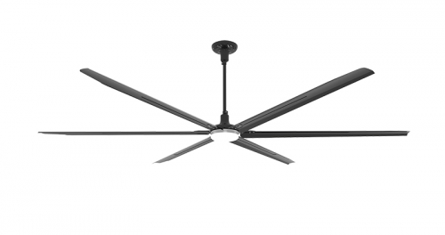 黑色商超工业风扇-带灯